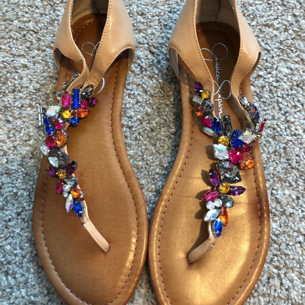 Jessica Simpson multi color sandals